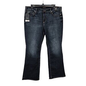 Silver Jeans Women's Size 22W X 29 Blue Denim Boyfriend Comfort (61)